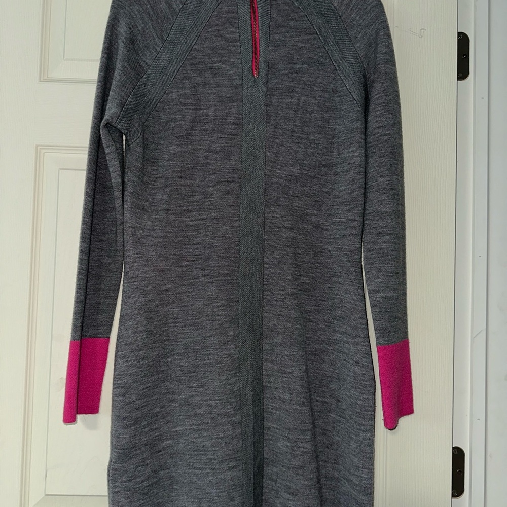 Armani Exchange Gray Dress with Pink Accents